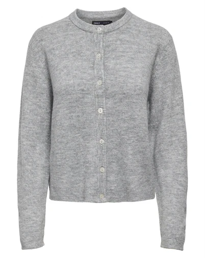 Only - ONLSimoni O-Neck Cardigan - Medium Grey Melange
